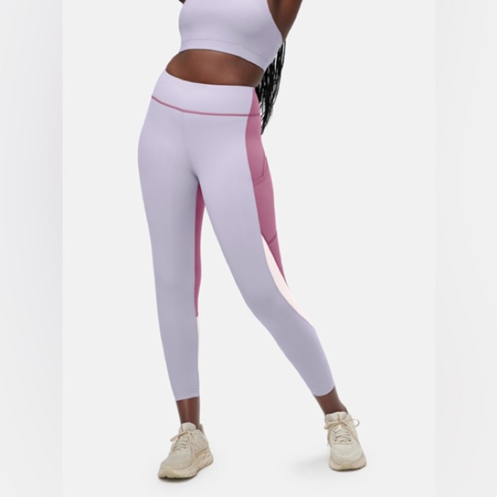 NWT Outdoor Voices Zoom 7/8 Leggings in Earl Grey / Pinot / Cosmos